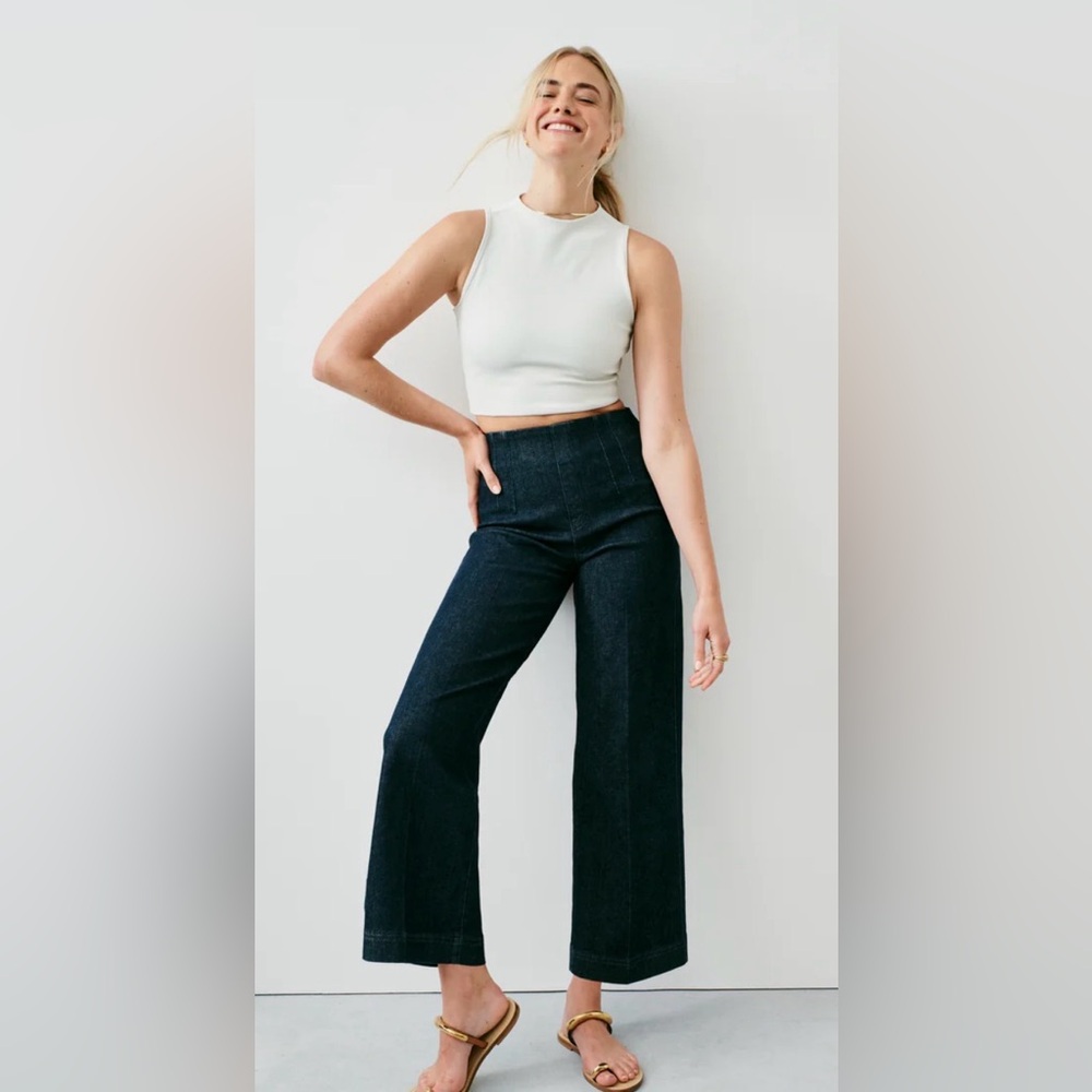 SPANX Dark Blue Ankle & Cropped Jeans